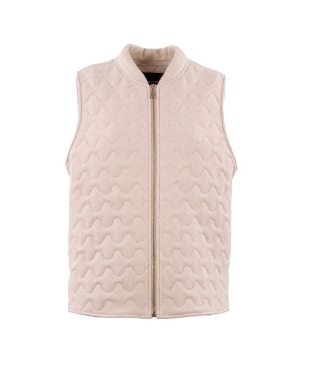 Shop FABIANA FILIPPI  Gilet: Fabiana Filippi gilet con paillettes.
Decorazione con paillettes.
Chiusura con zip.
Composizione: 20% seta, 17% cashmere, 11% alpaca, 4% poliestere.
Made in Italy.. CTD215F221 L522-0158